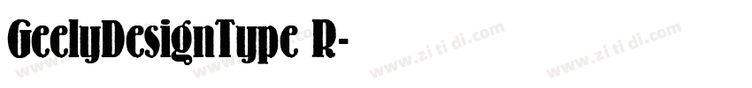 GeelyDesignType R字体转换